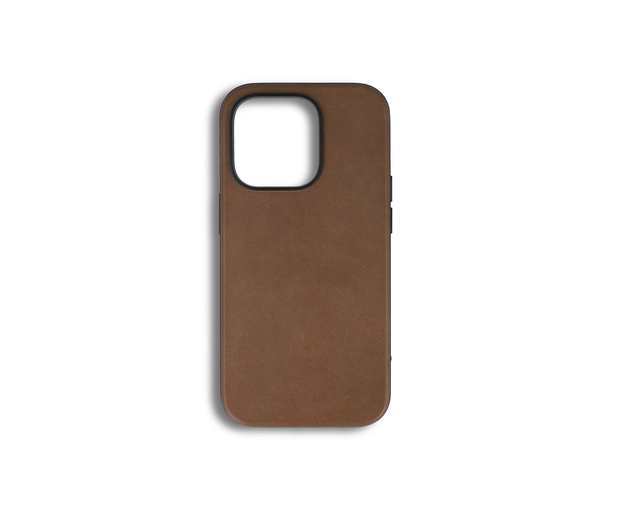 light brown leather iphone 14 pro case