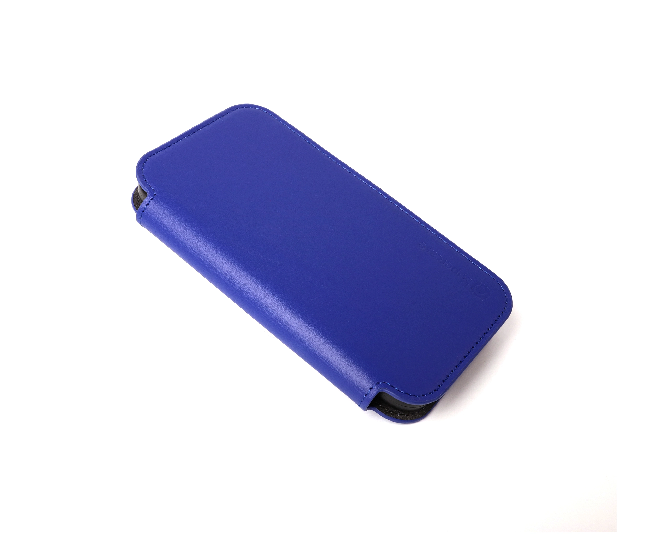 Blue Leather iPhone 13 Folio Case