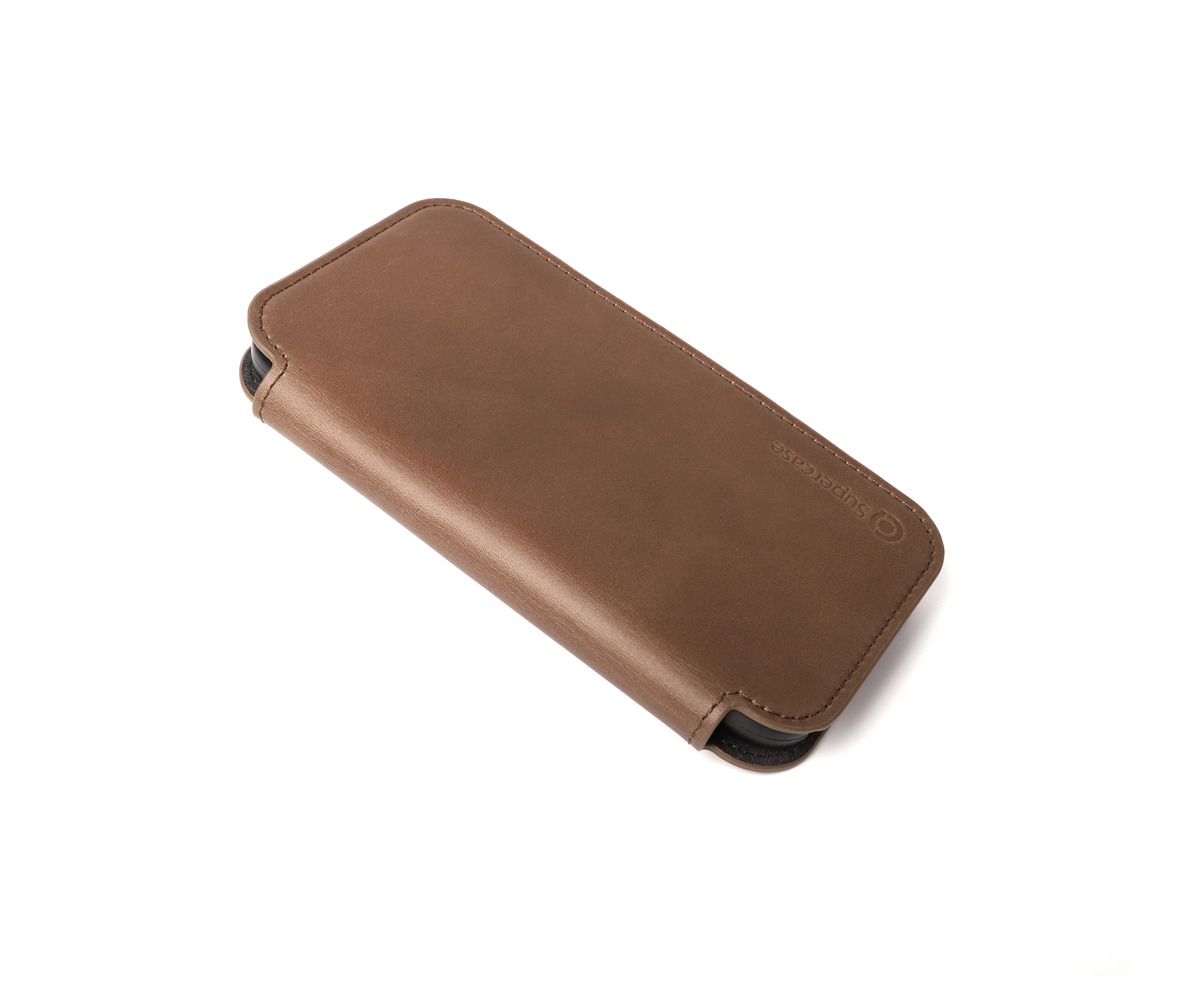 Light Brown Leather iPhone 13 Pro Folio Case