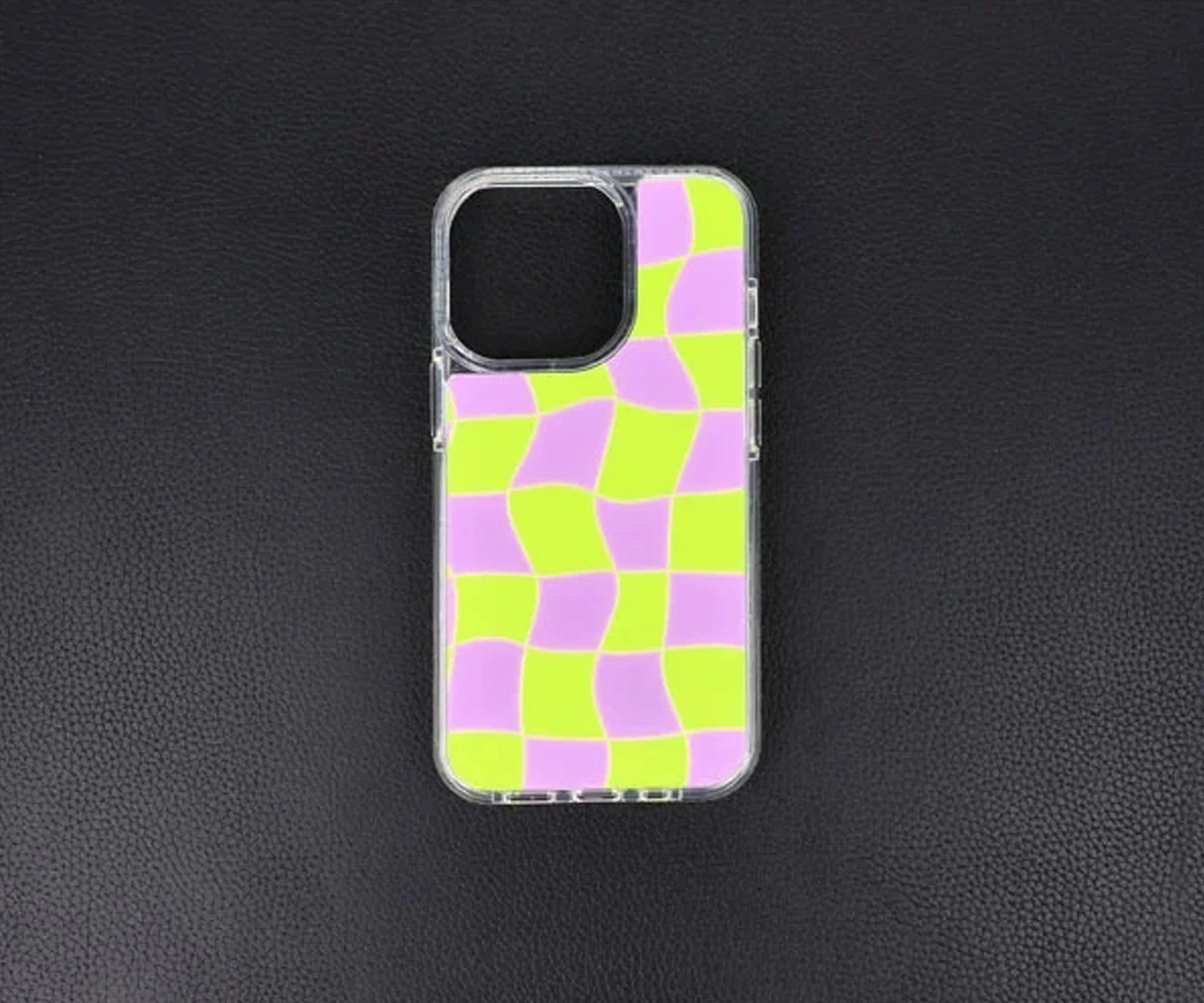 IML Printed Irregular Plaid Pattern iPhone 14 Cases