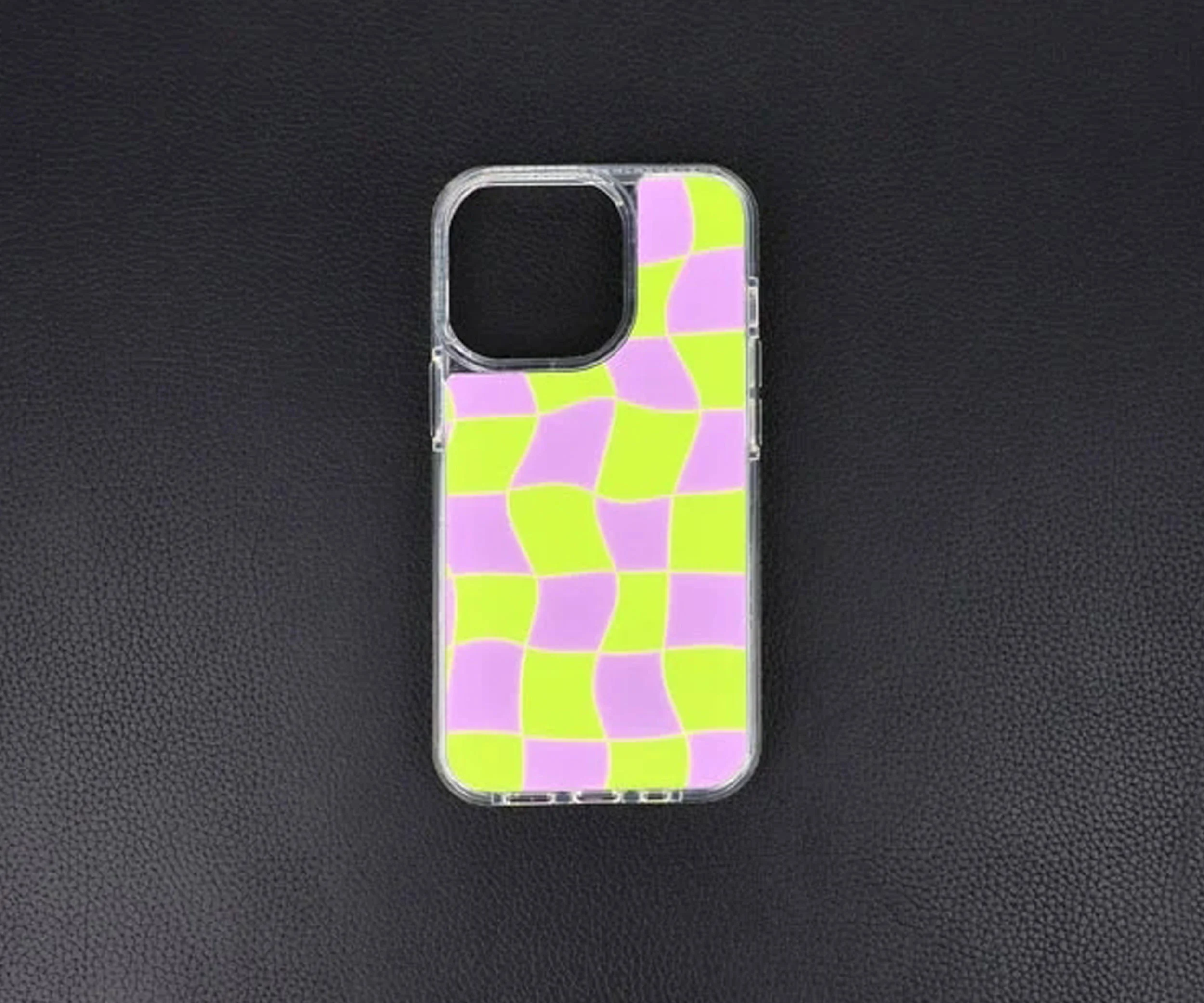 IML Printed Irregular Plaid Pattern iPhone 14 Pro Cases