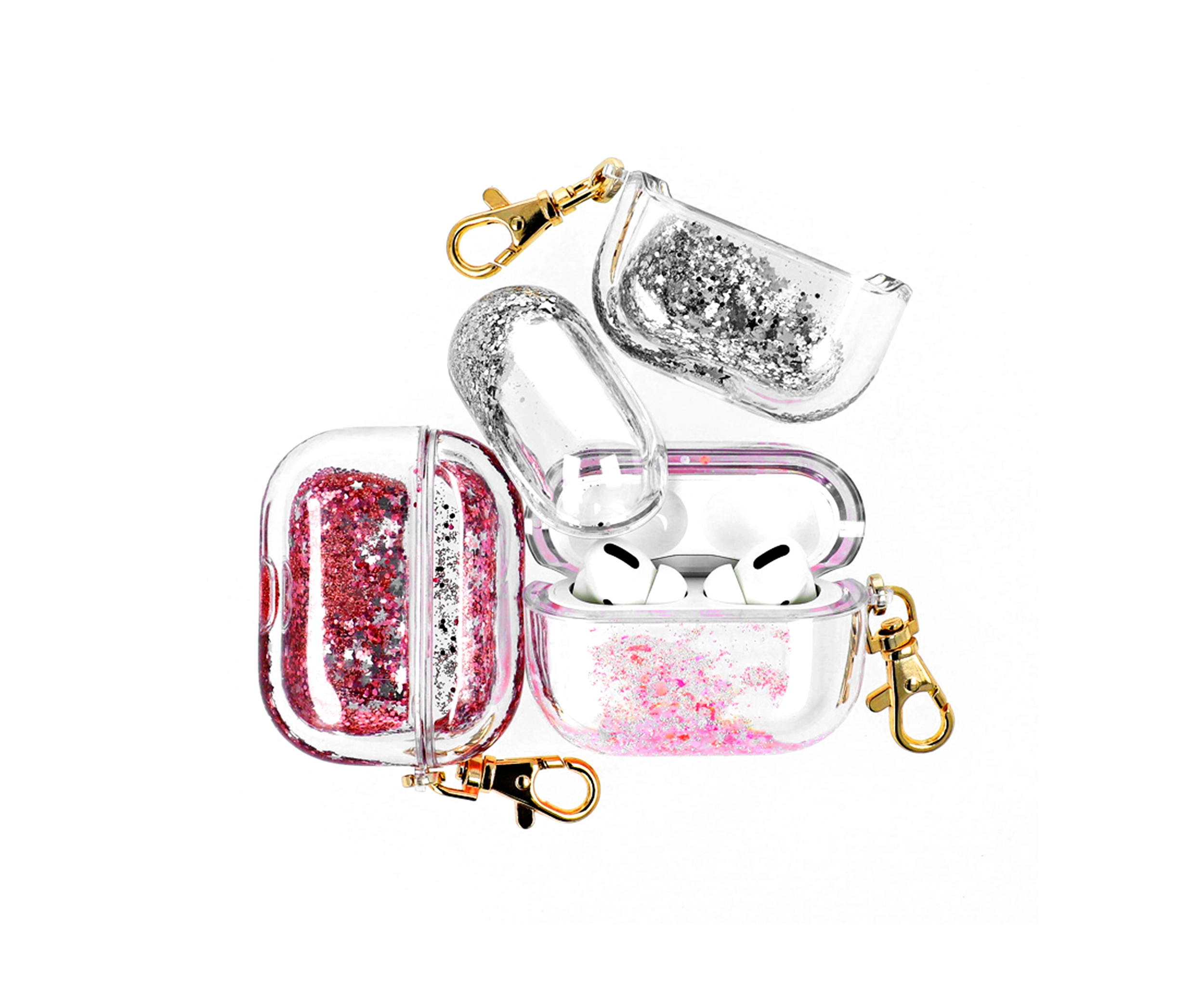 Clear Colorful Glitter Quicksand AirPods Pro 2th Case