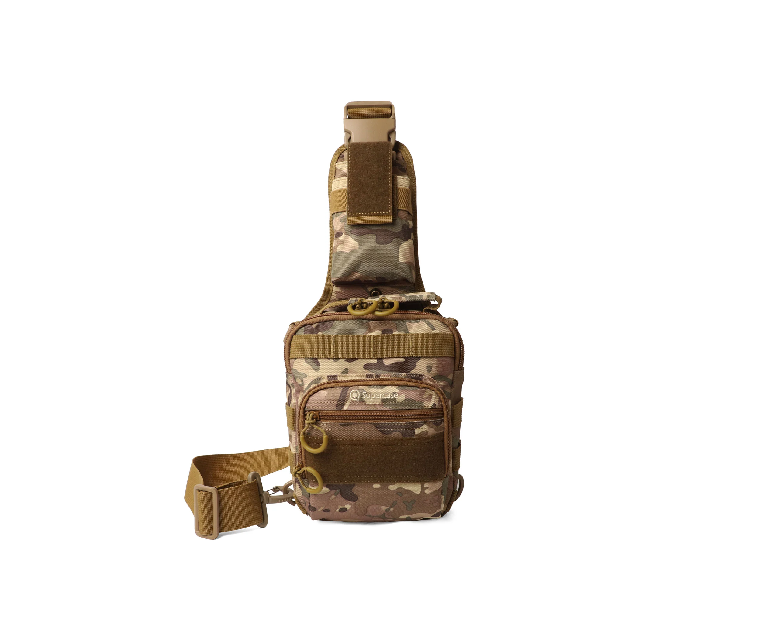 Camouflage Crossbody Bag With A Walkie-Talkie Pouch