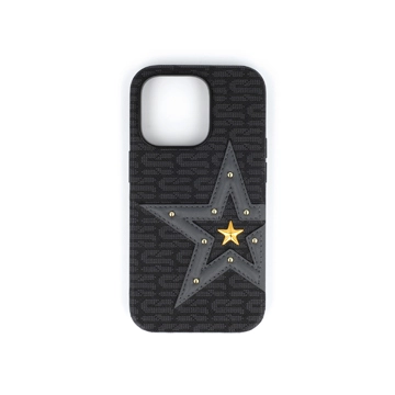 Gray Pentagram Riveted PU Leather Phone Case