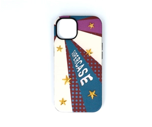 Blue Racetrack Leather Phone Case