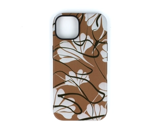 Yellow Ginkgo Printed Leather Phone Case
