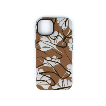 Yellow Ginkgo Printed Leather Phone Case