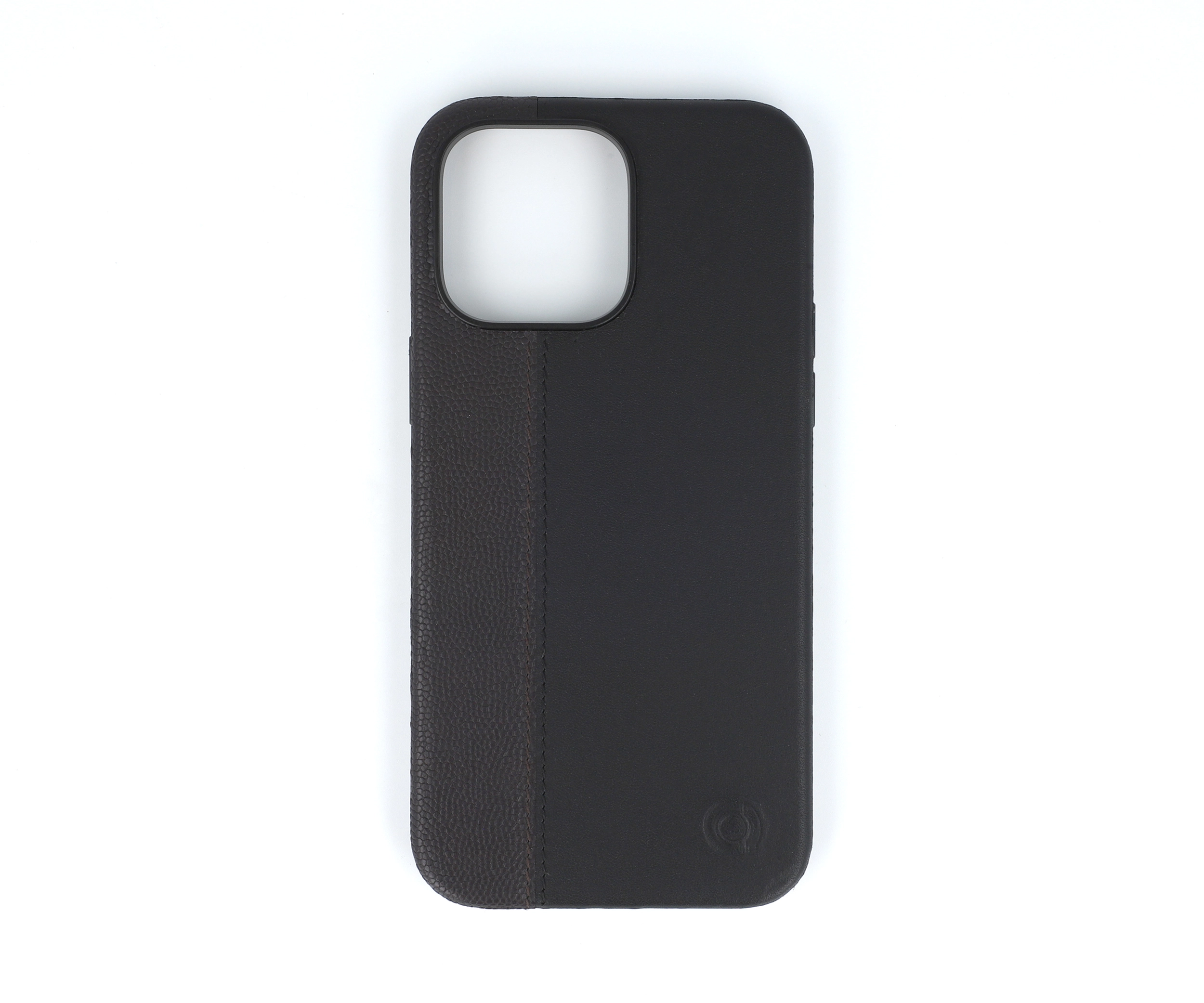 Black Leather Patchwork Phone Case