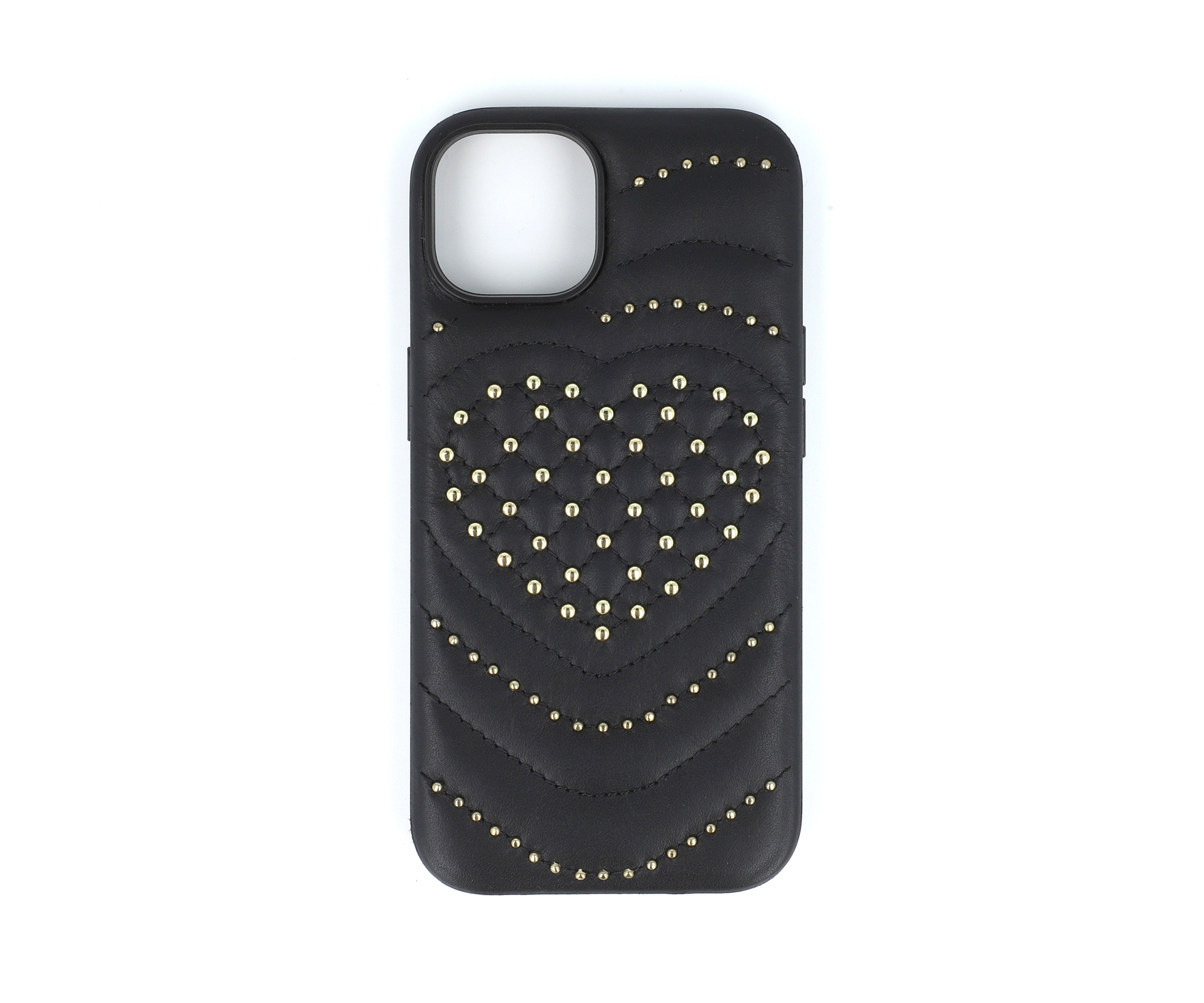 Rivet Stitching Heart Phone Case