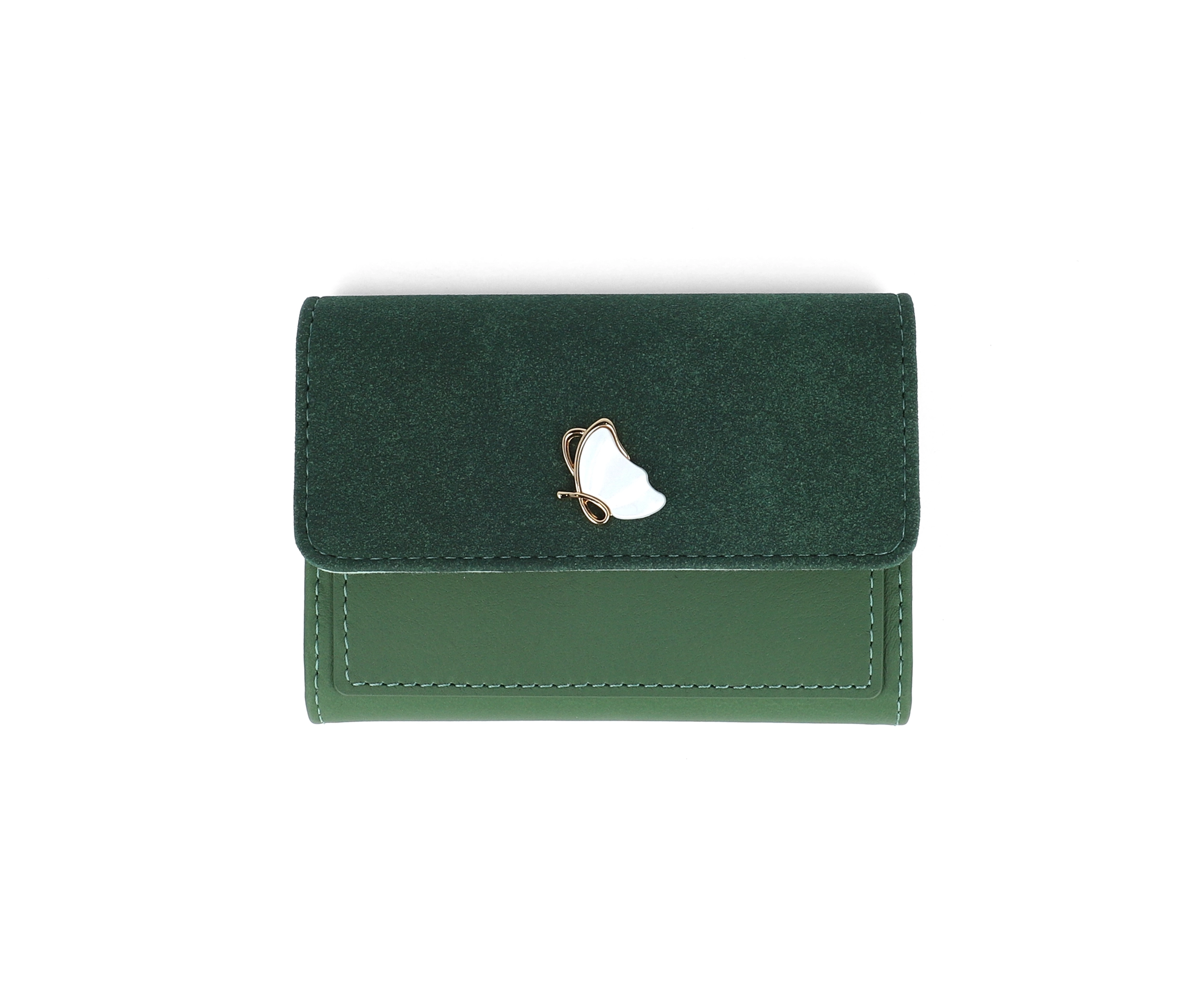 Green Butterfly Leather Wallet