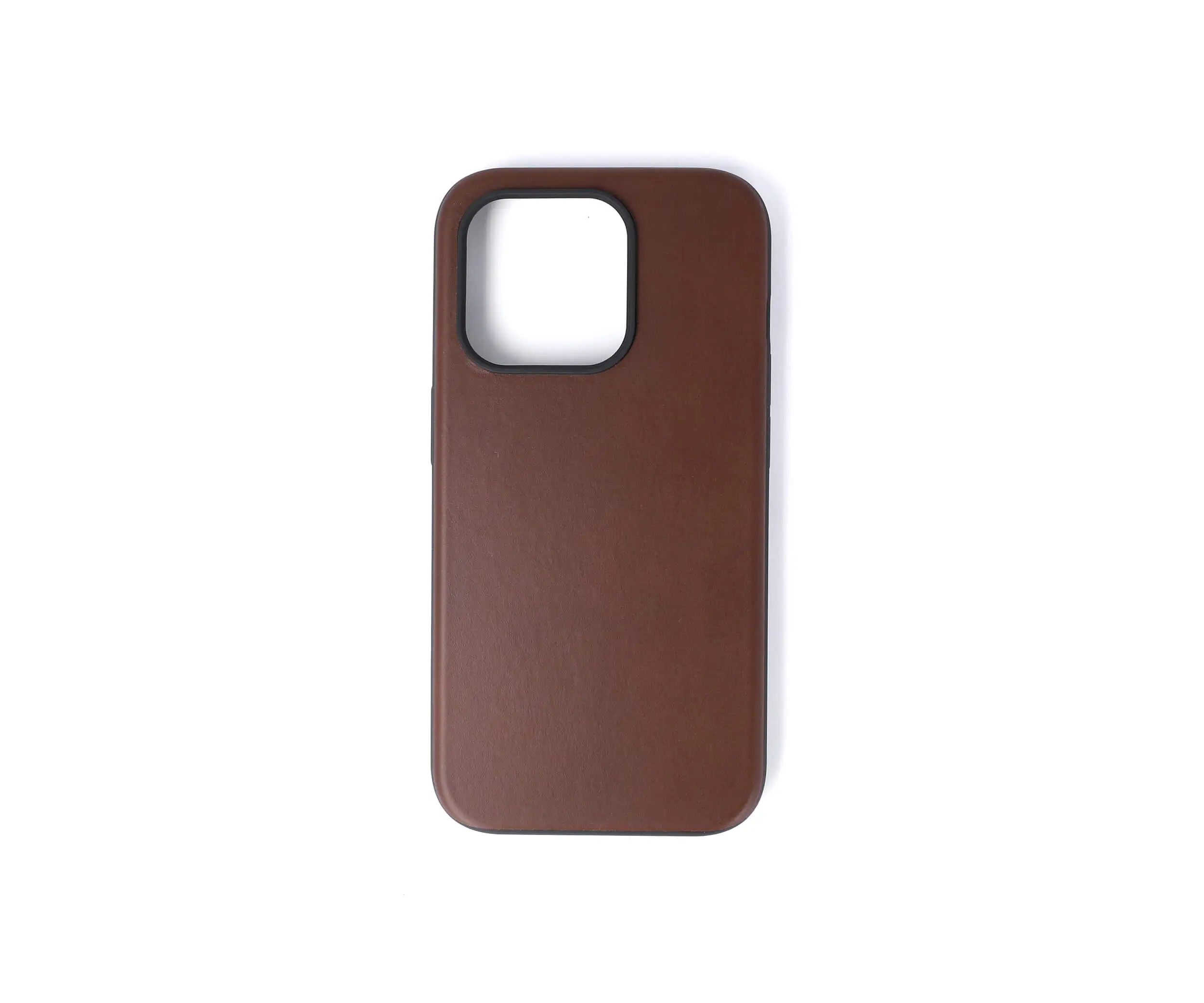 iPhone 15 Pro Brown Leather Case