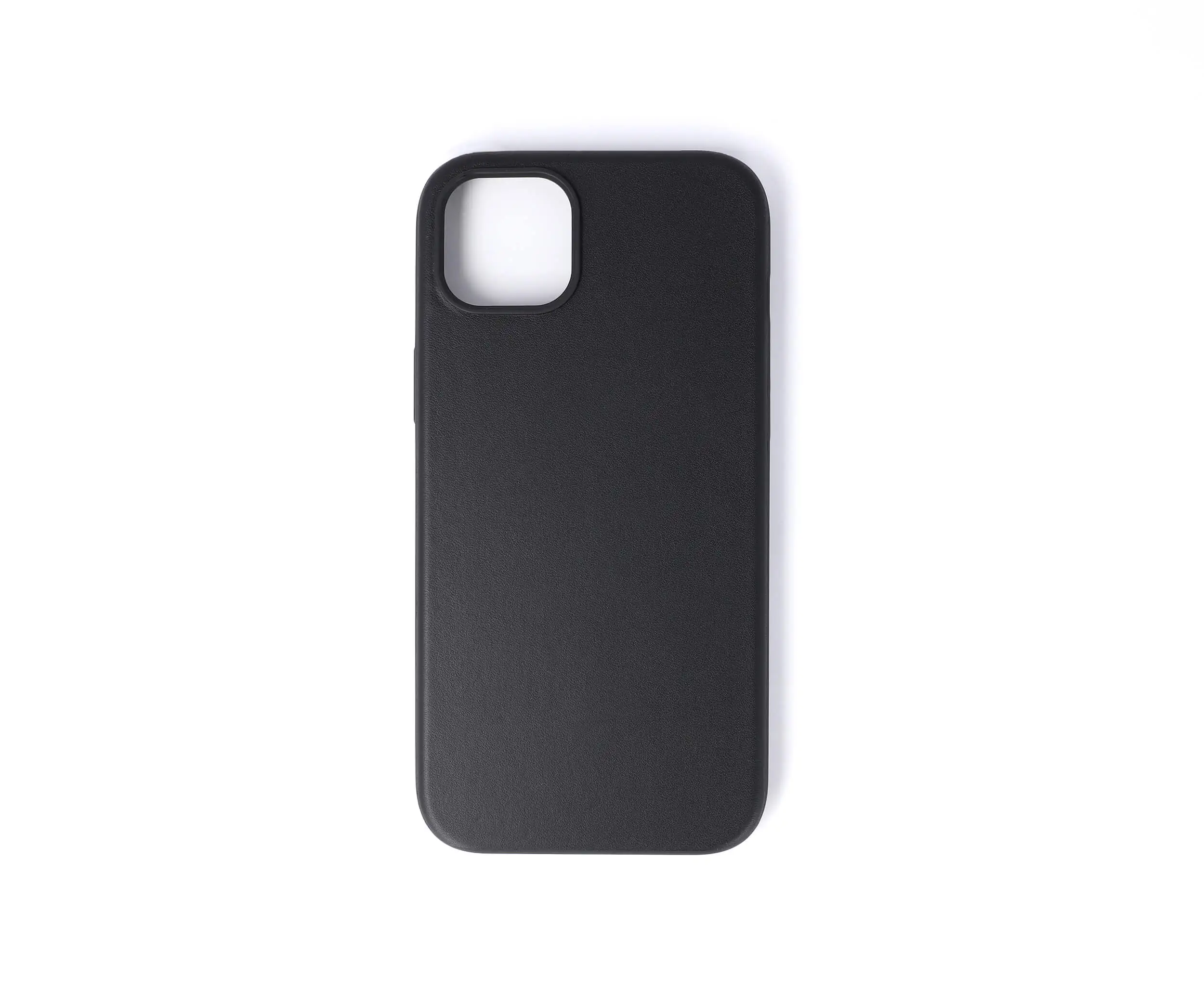 iPhone 15 Plus Black Leather Case