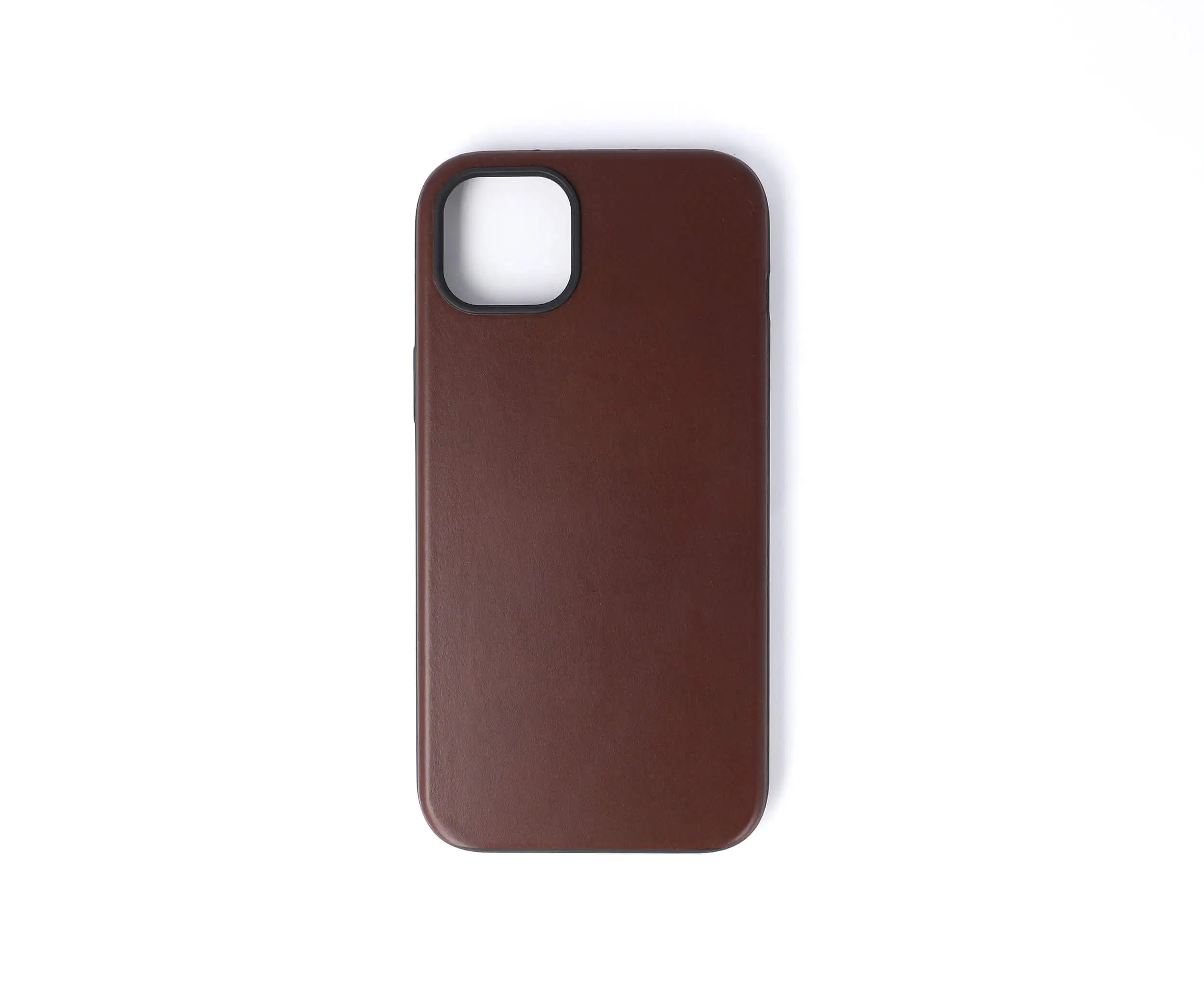 iPhone 15 Plus Brown Leather Case