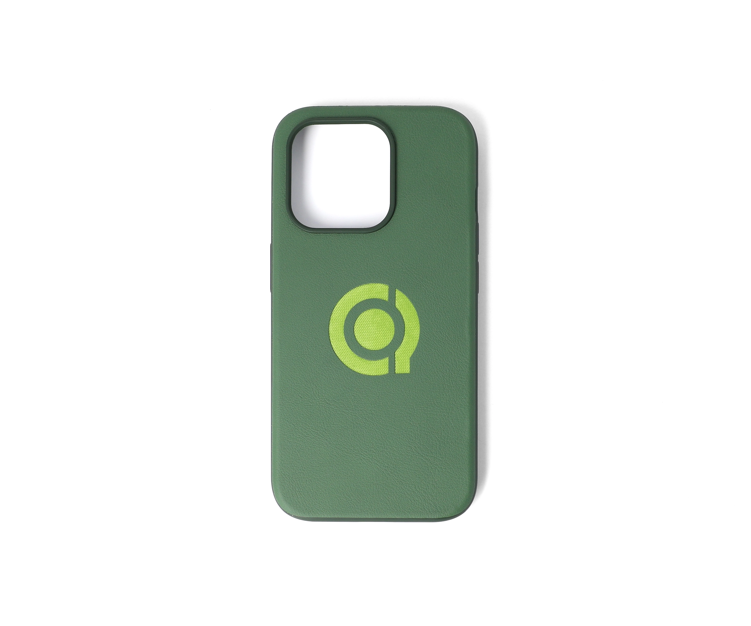 Fluorescent Green Logo Hybrid iPhone 15 Pro Case