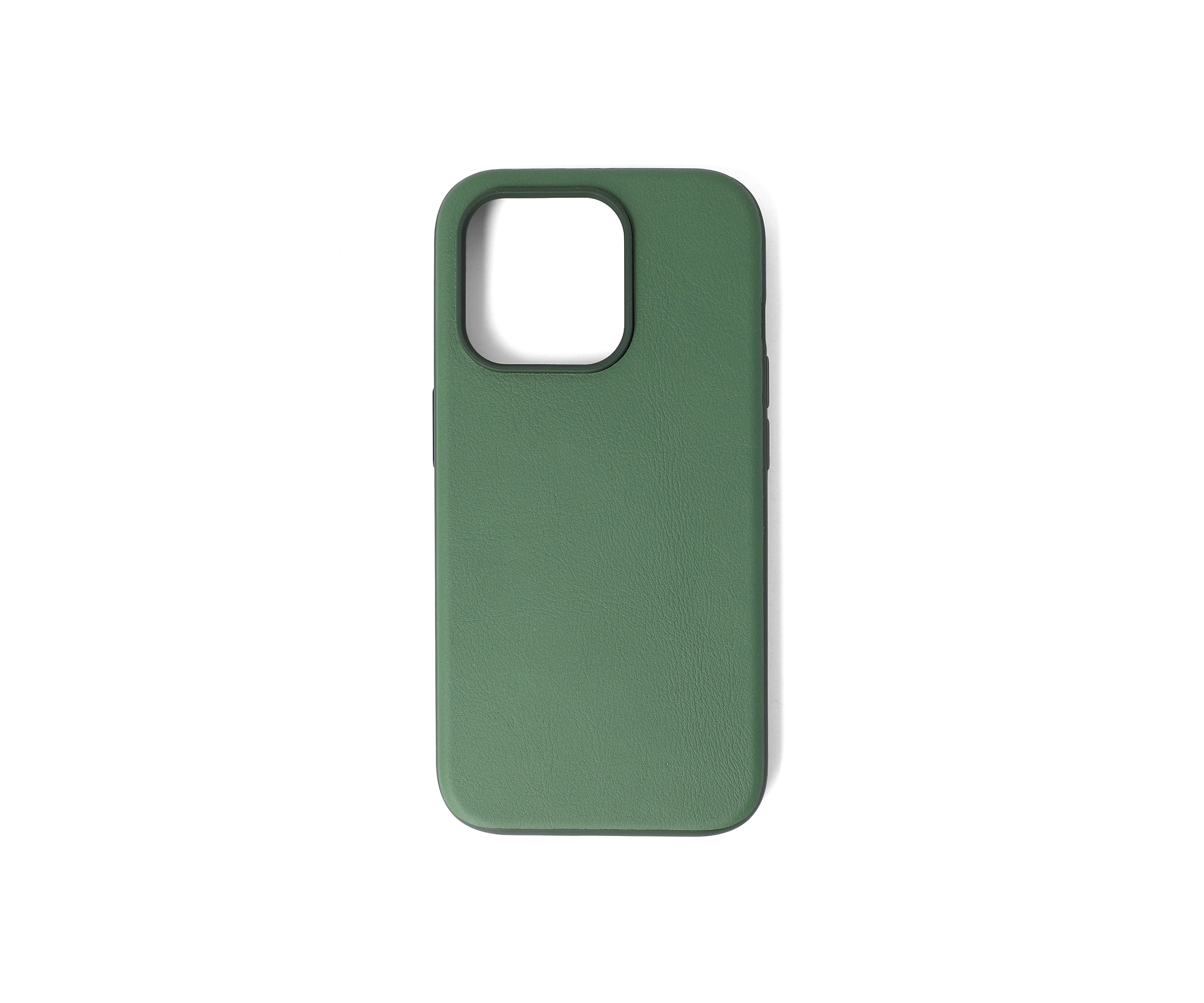 Green Genuine Leather iPhone 15 Pro Case