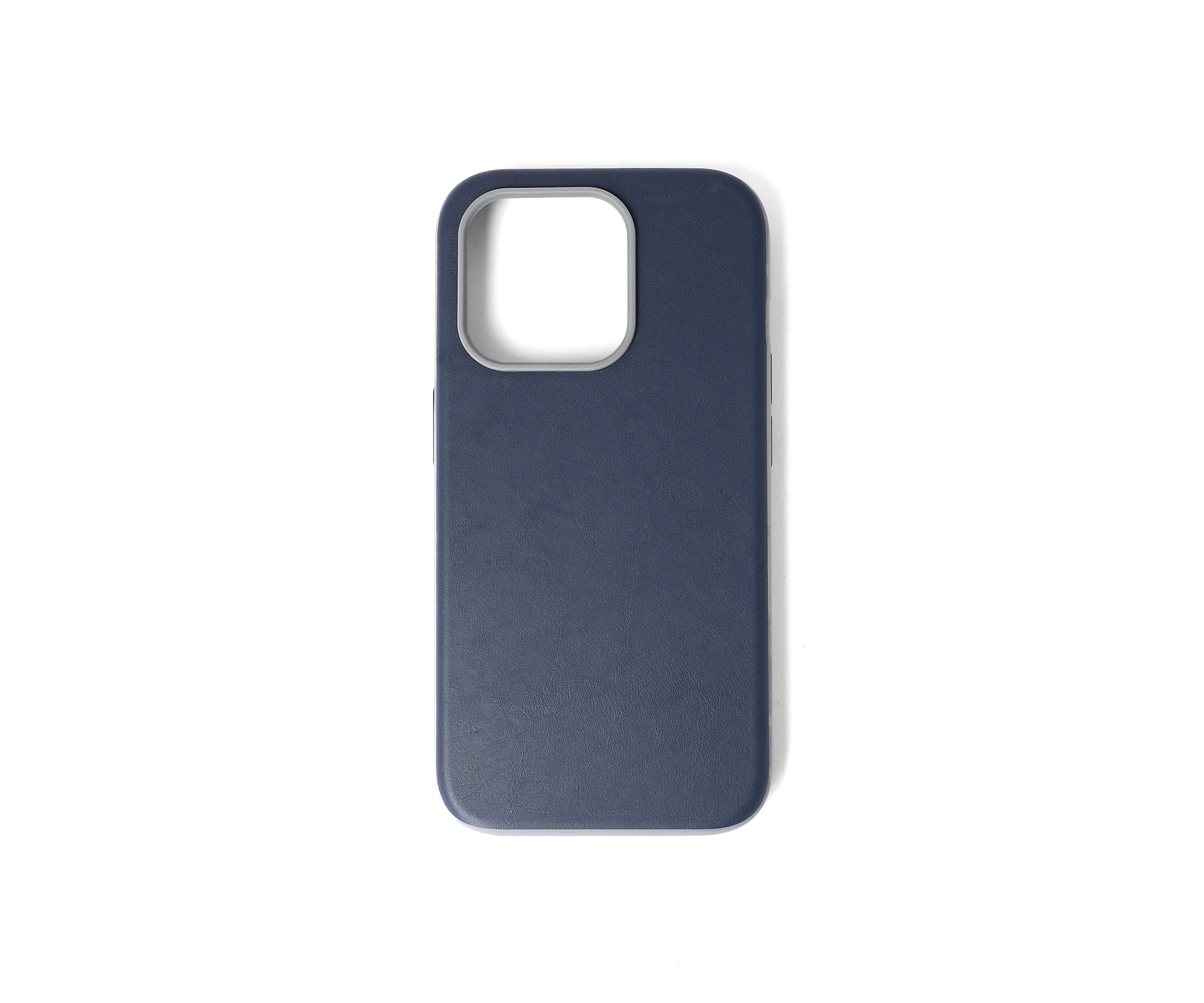 Slate Blue Genuine Leather iPhone 15 Pro Case