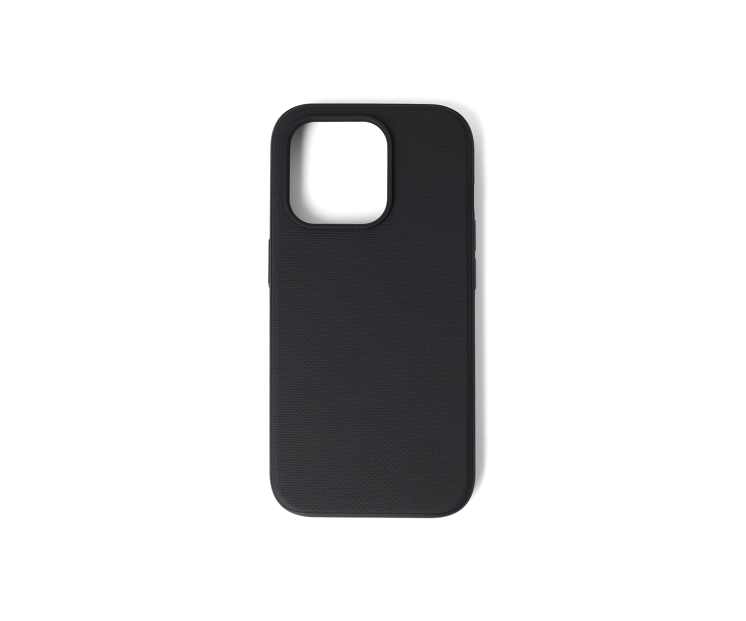 Black Coated Polyester iPhone 15 Pro Case